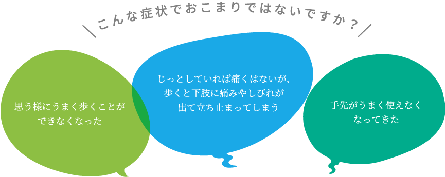 こんな症状でお困りではないですか？